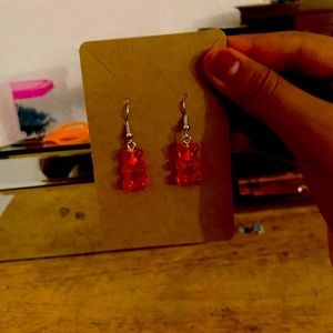 Red gummy bear ear rings❤️